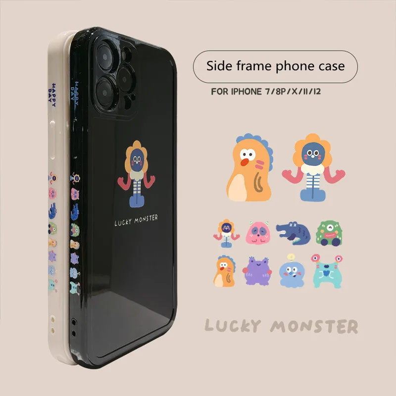 

The new side monster phone case is suitable for iPhone11 12Pro Max mini X XR XS XSMax 8 7 6PluS anti-drop protective back cover