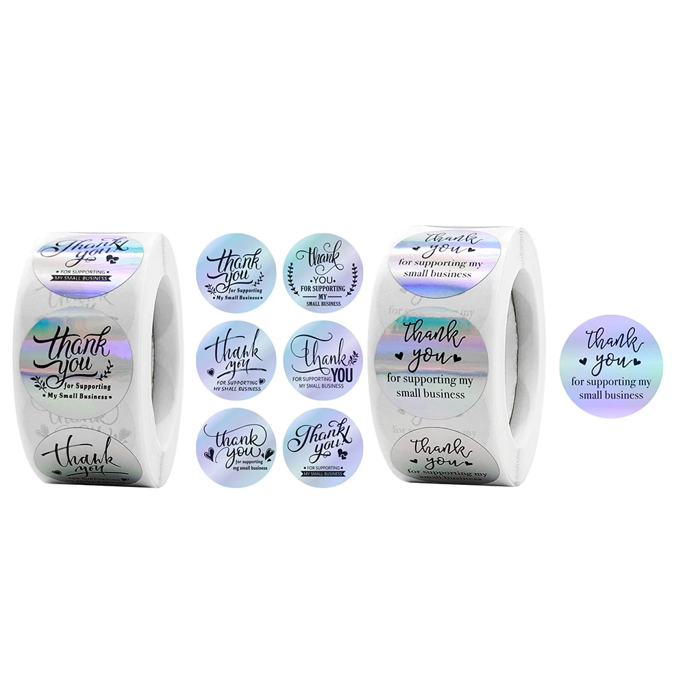 

500 ПК/рулон спасибо Стикеры s этикетки Водонепроницаемый стикер для канцелярских товаров Стикеры в Корейском стиле Бумага Уплотнение Этике...