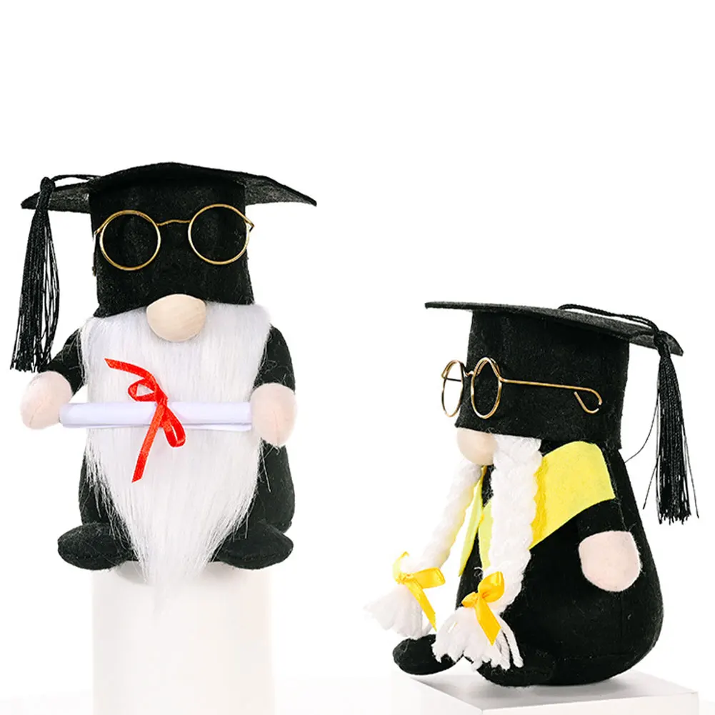 

Graduation Season Gnomes Gift Dwarf Faceless Doll Home Decoration Angel Pendent Doll Faceless Soft Plush Ornament Lover Gift