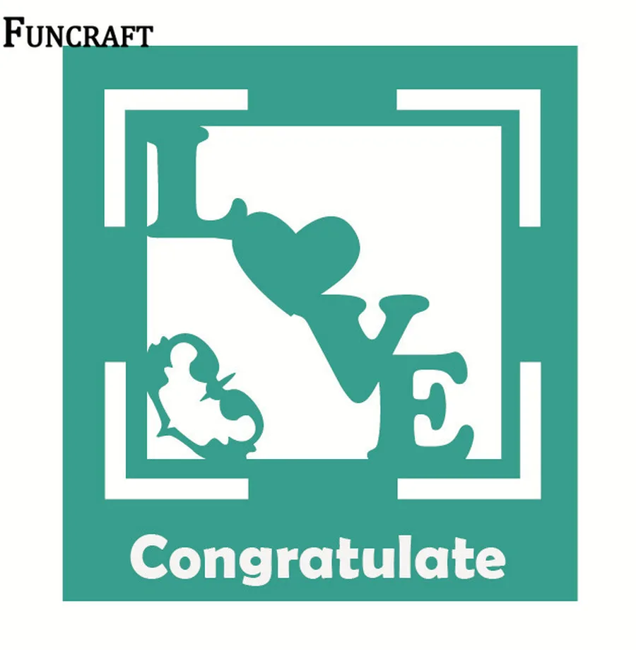 Прямоугольная Обложка приглашения тиснение металлические высечки Alinacraft для