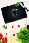 Разделочная доска из стекла с рисунком Золотой клубники, антибактериальный стеклянный разделочный стол, 30 см X 40 см