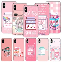 kawaii japanese strawberry milk box phone case for iphone 11 12 13 pro xs xr x max 7 8 6 6s plus mini 5 se pattern customized