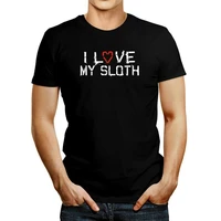 i love my sloth stencil t shirt