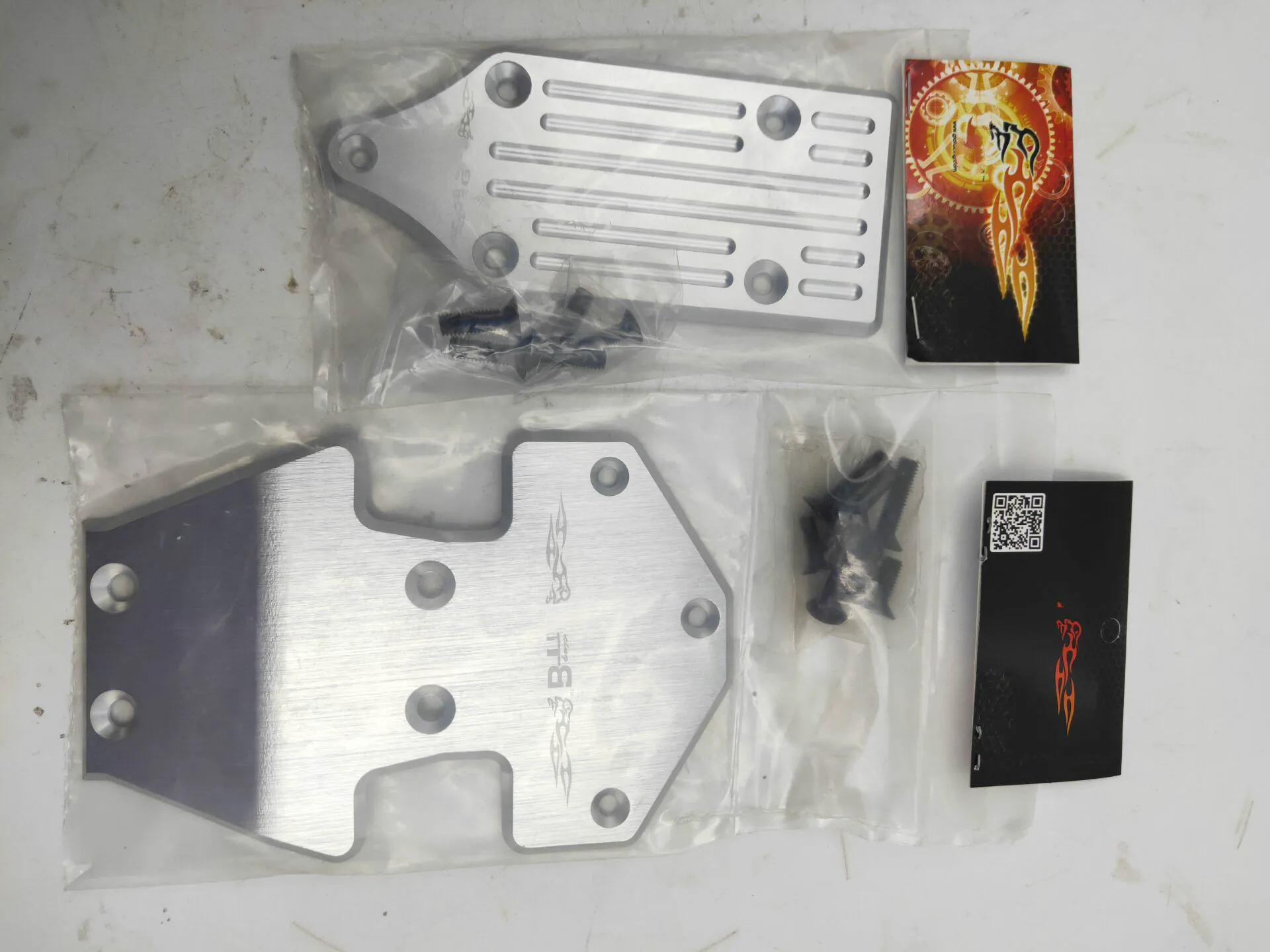 Metal Front and Rear Skid Plate Chassis Proteciton Armor for 1/5 Losi 5ive T Rovan Lt Rc Car Parts