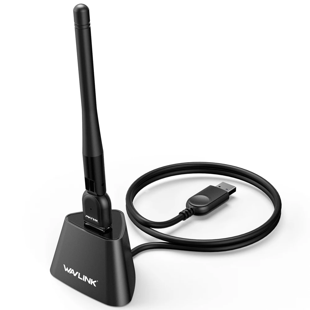 WAVLINK USB Wifi адаптер 600 Мбит/с 5 ГГц AC600 двухдиапазонный беспроводной сетевой адаптер 2,4 ГГц Wi-Fi ключ приемник антенна с высоким коэффициентом усиления - Цвет: WL-WN691AED
