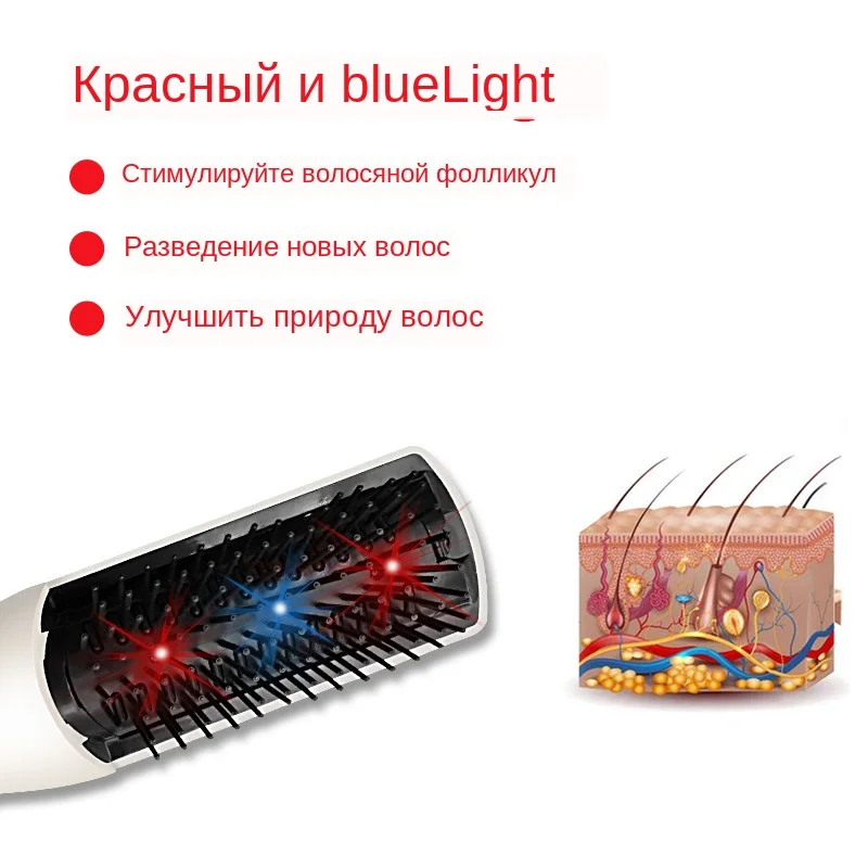 Лазерная Щетка для волос Массажная Расческа Щетка для волос инфракрасная терапия расчески для роста лазерная против выпадения волос электрическая вибрационная расческа для волос