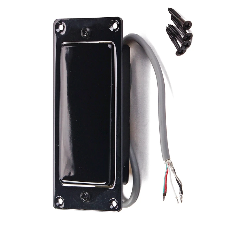 Черный Мини LP гитара Humbucker Пикап запечатанный чехол|Детали и аксессуары для