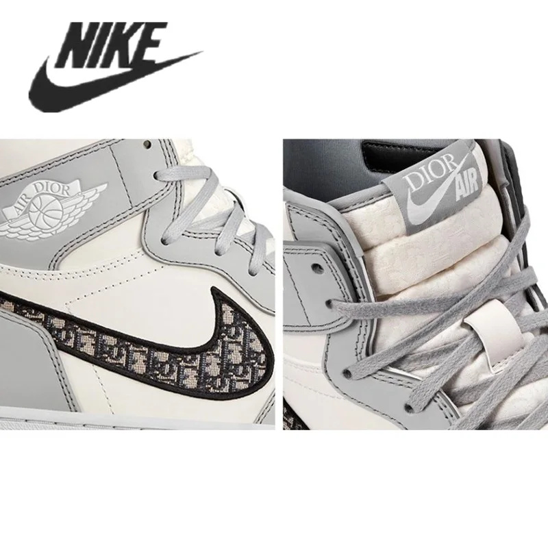 

Nike Air Jordan 1 Baskets En Cuir pour homme et femme, Chaussures de Sport rtro, style Chicago, taille 36-4, nouveaut