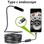 Эндоскоп USB Type-C, гибкий автомобильный бороскоп с камерой 480P, двумя объективами, для ремонта ноутбуков Android, ПК, Macbook