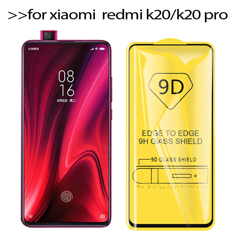 

2Pcs 9D Tempered Glass On For Xiaomi Redmi k20 pro Screen Protector On Redmi k20 20k pro k 20pro Protective Glass readmi k20pro
