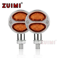 2pcs dual light color retro motorcycle turn signal indicator light motorcycle light for harley for honda for suzuki