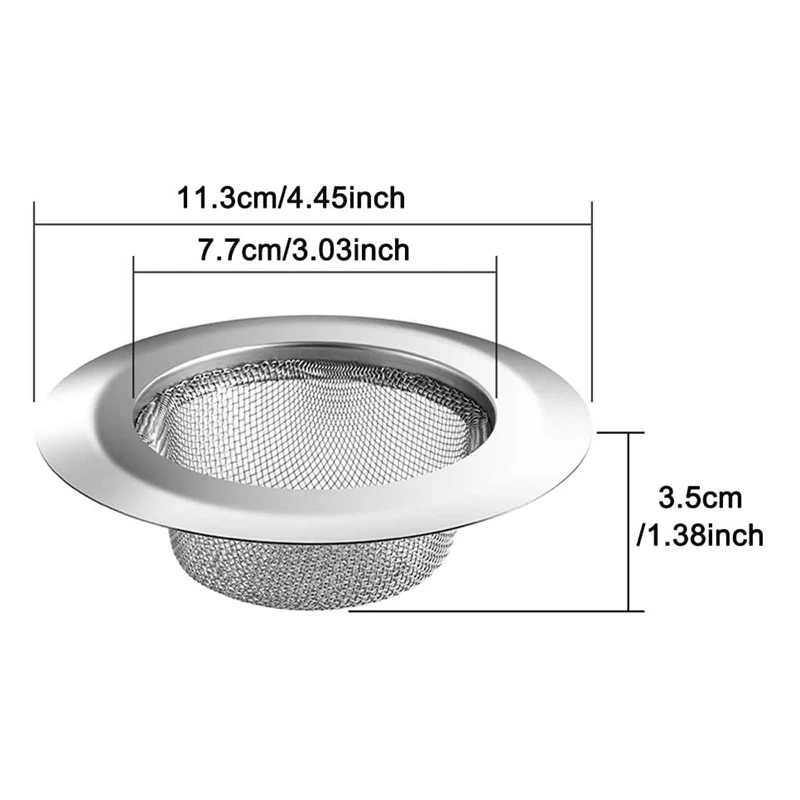 

Drain Filter Kitchen Sink Filter Anti-Clogging Mesh Drain Is Suitable for Most Bathroom Kitchen Sink Drains