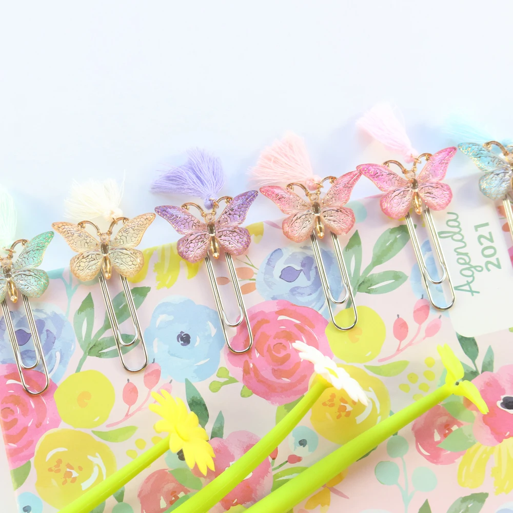 Domikee новый милый дизайн &quotБабочка&quot офисные школьные металлическая Закладка