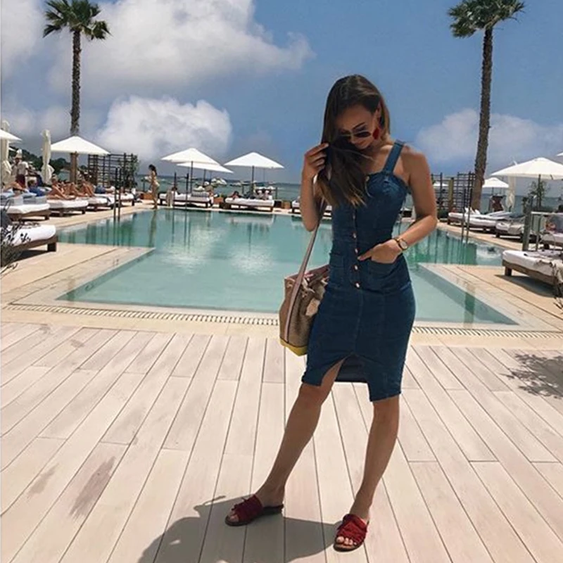 Повседневное платье из джинсовой ткани для девочек белые черные бежевые летняя