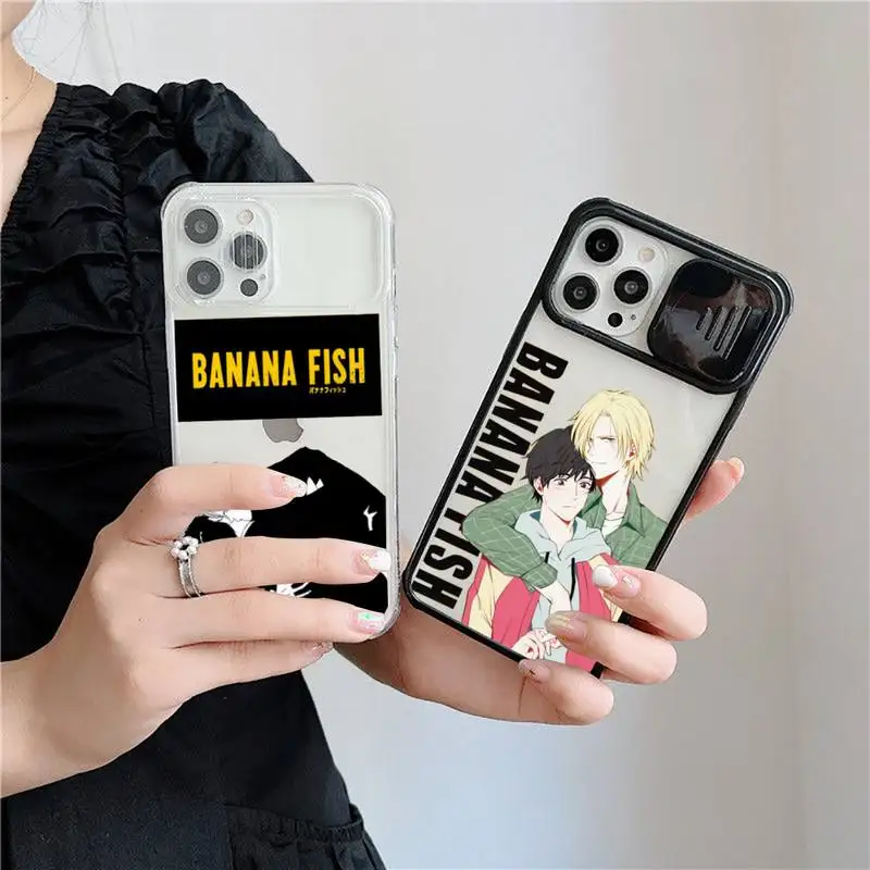 

Anime Banana Fish Phone Case for iPhone 11 12 pro mini 7 8 Plus X XR XS Max Shockproof Bumper Clear Back Cover