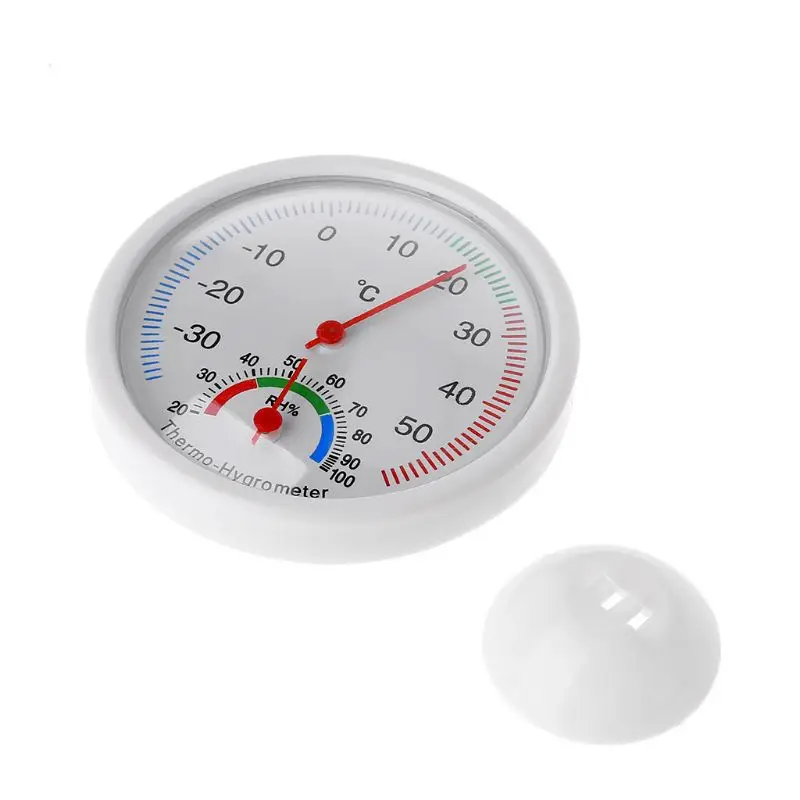 

Indoor Outdoor Thermometer Humidity Meter Clock-shaped Temperature Hygrometer