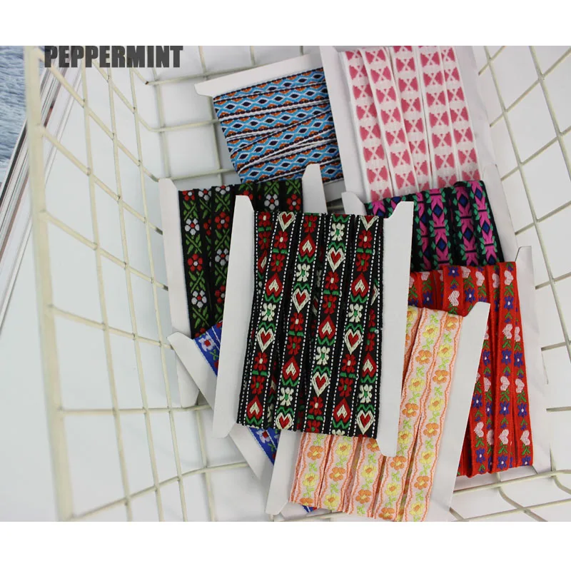 2 ярда Этническая вышивка лента с цветочным кружевом сделай сам аксессуары для