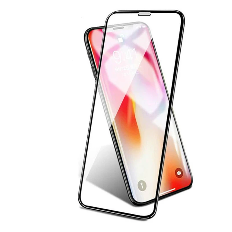 Защитная пленка для экрана телефона Lantro JS для iPhone X Xs Max Xr 8 8plus 7 7plus 6 6s 6sPlus 10D, устойчивая к царапинам и бликам.