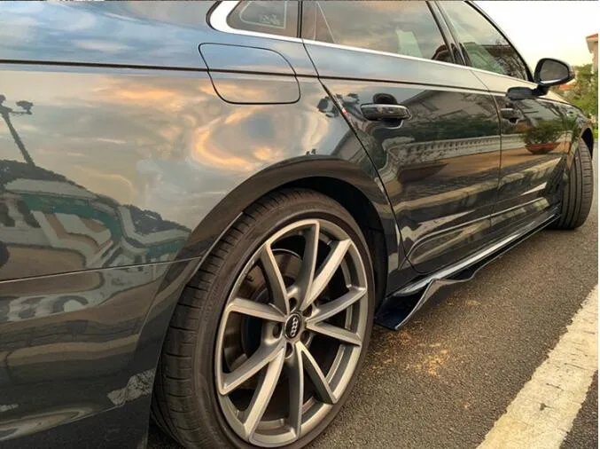 Новинка автомобильные боковые юбки A4 S4 из натурального углеродного волокна боди