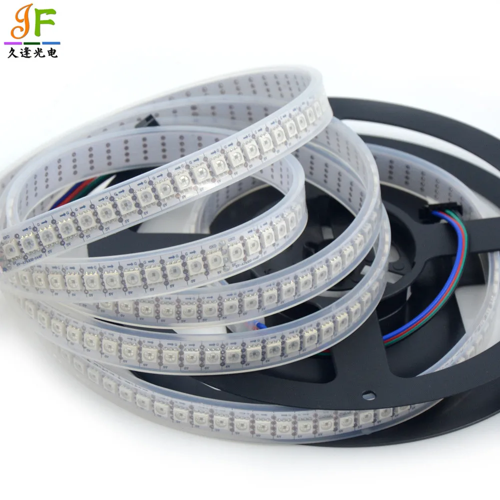 Новинка 1 м/5 м APA107 Светодиодные ленты RGB пикселей Лента светильник 5V 5050 SMD