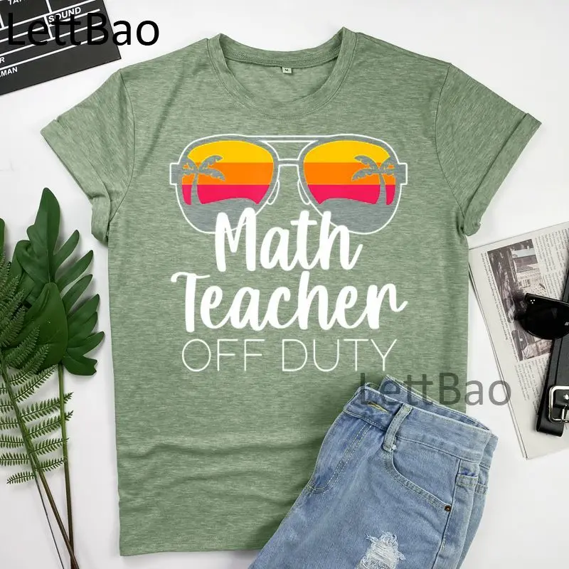 

Kawaii T Shirt Women Teacher Off Duty Funny T-Shirt Cute Ulzzang Gothic Casual Harajuku Hipster Summer Summer T-shirts Tops
