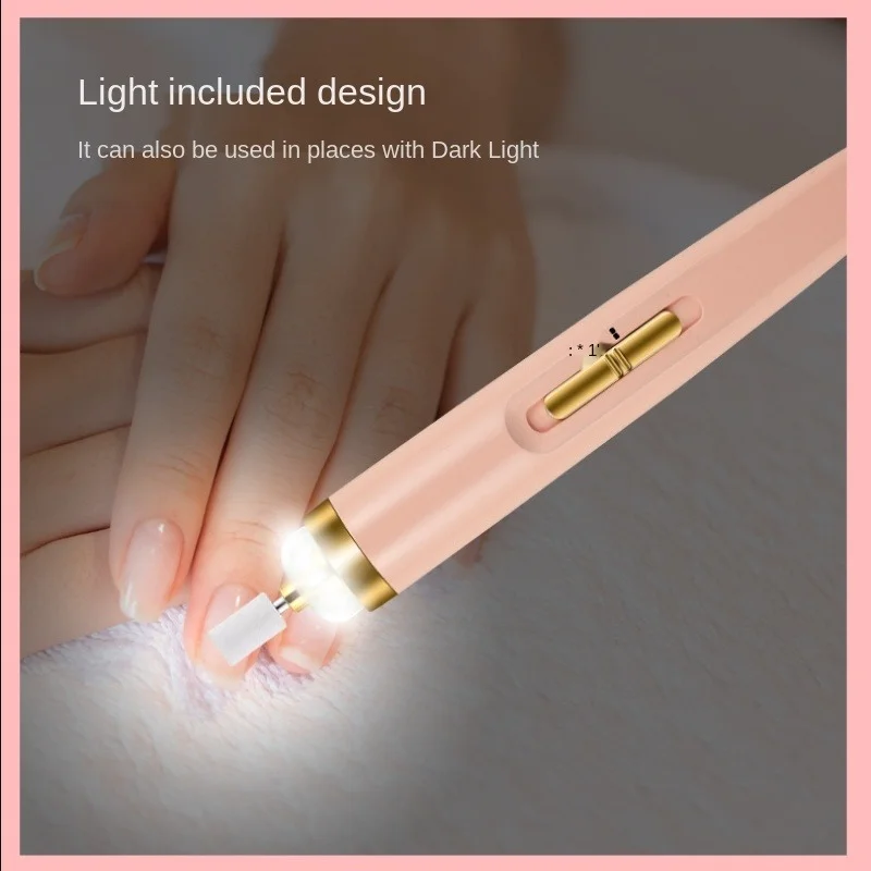 

Electric Manicure Drill with Light Professional Nail Machine Manicure Nail File Polisher Accessory Nail Drill Equipment Tools