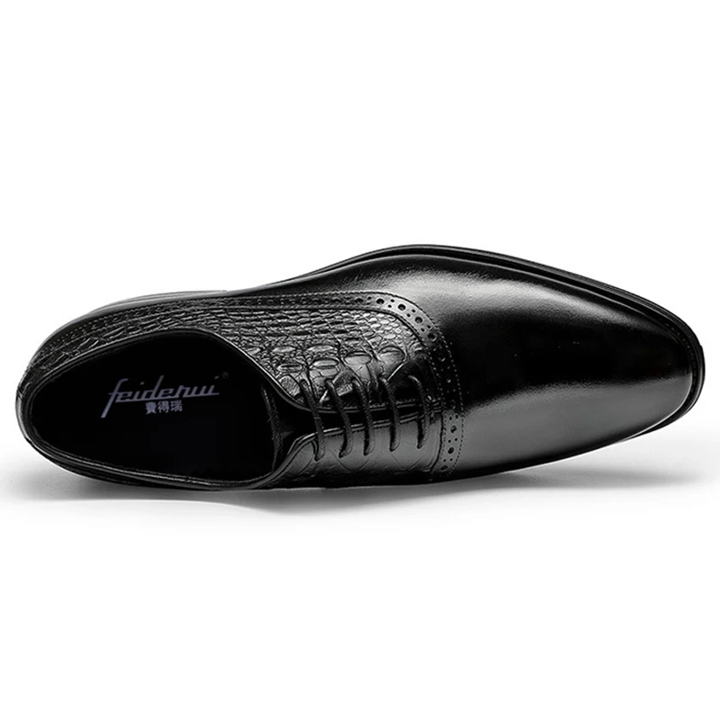 Туфли-оксфорды мужские из натуральной кожи с острым носком | Обувь