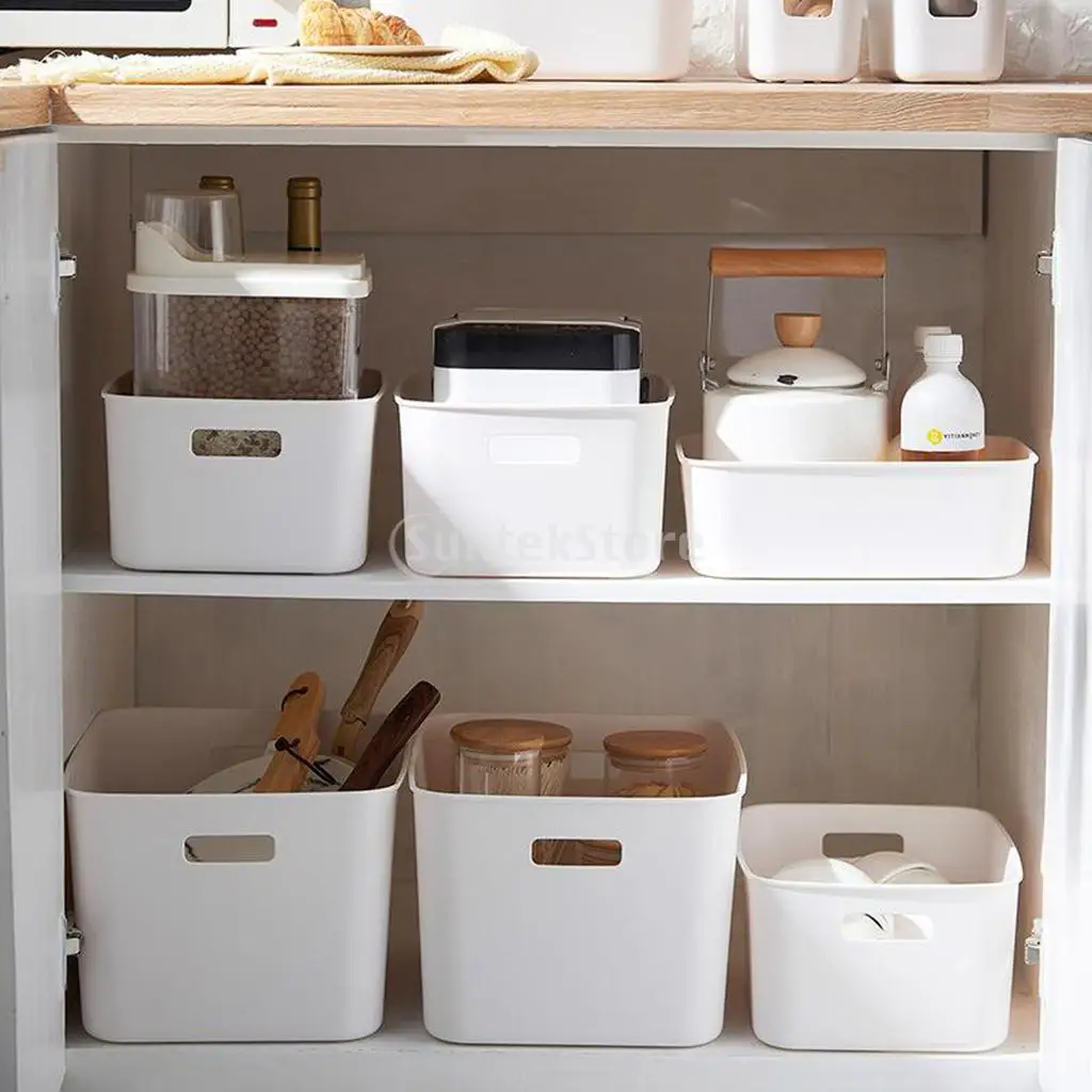 

Plastic Box Home Storage Box Organizer Kitchen Hallway Household Accessory