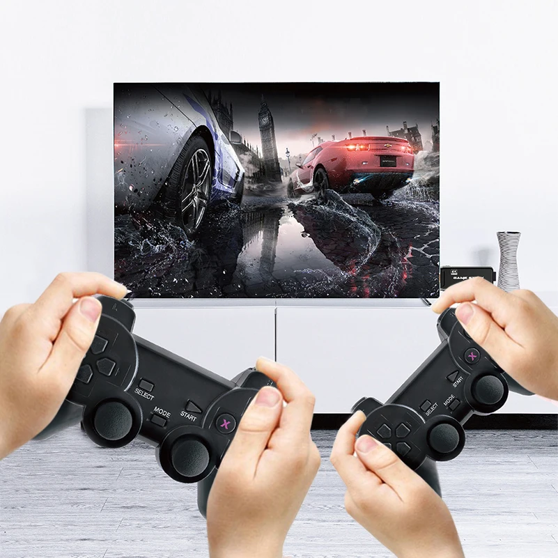 

4K TV Video Game Console Built in 3000/10000 Classic Retro Games 2.4G Dual Wireless Controller For PS1/GBA HDM TV Game Console