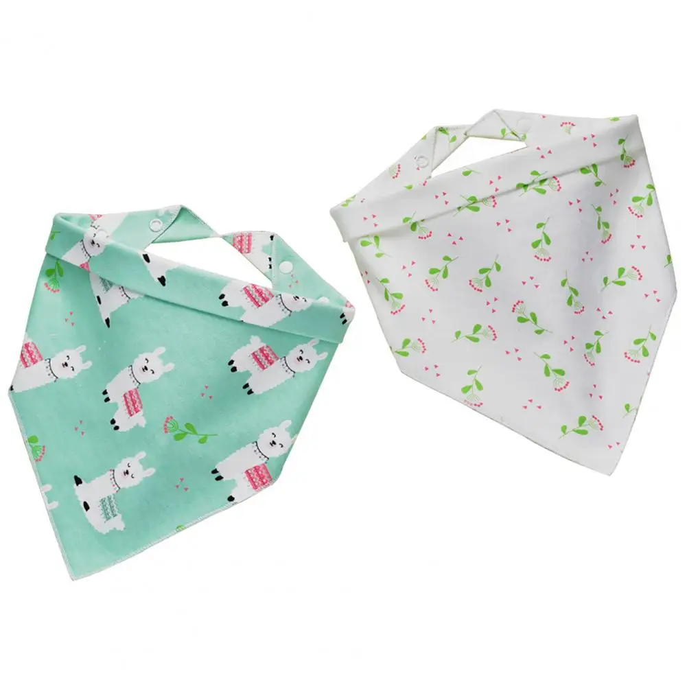 Baberos con patr&oacute;n de dibujos animados para beb&eacute;, Bandana triangular ajustable, Baberos para beb&eacute;, delantal de alimentaci&oacute;n para ni&ntilde;os y ni&ntilde;as, 2 uds.-1