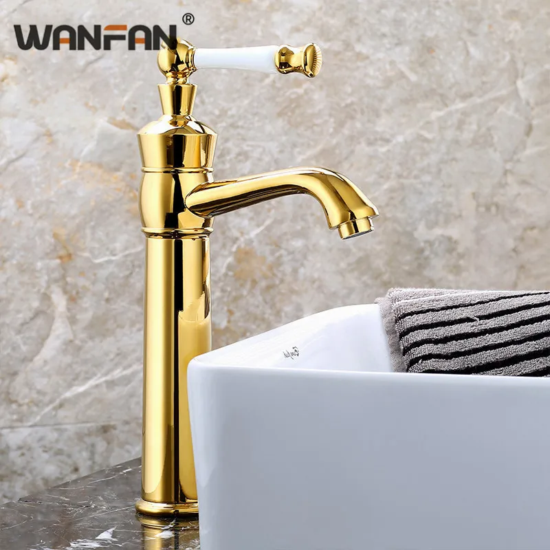 Смесители для раковины позолоченные смесители в ванную комнату хромированные с