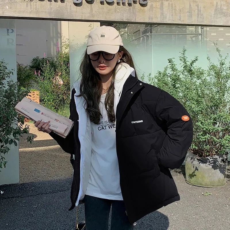 2021 New Winter Jacket Coat Women Warm Parkas Snow Wear Thicken Warm Cotton Padded Jacket Female Loose Wadded Jackets