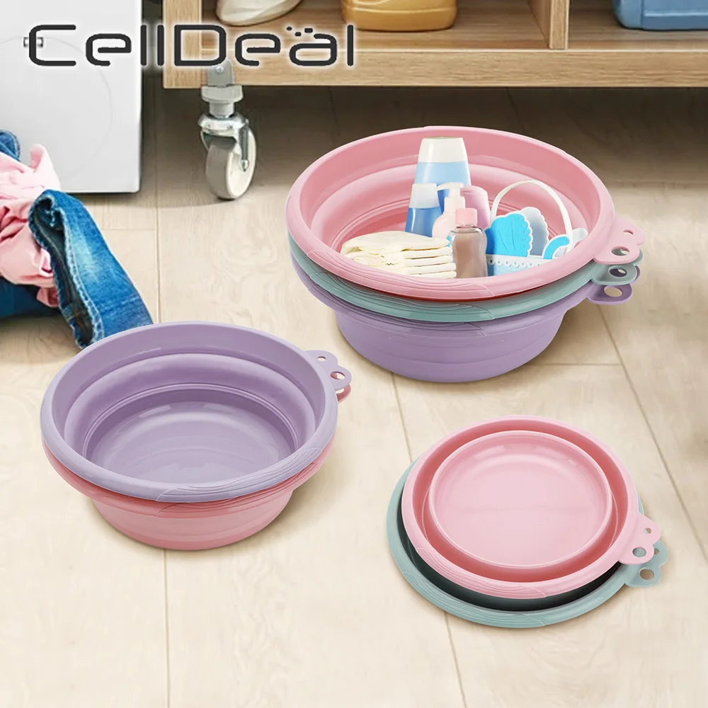 

Folding Wash Basin Multi-purpose Outdoor Travel Plastic Thickened Hanging Washbasin Household Bathroom Kitchen Cleaning Tool