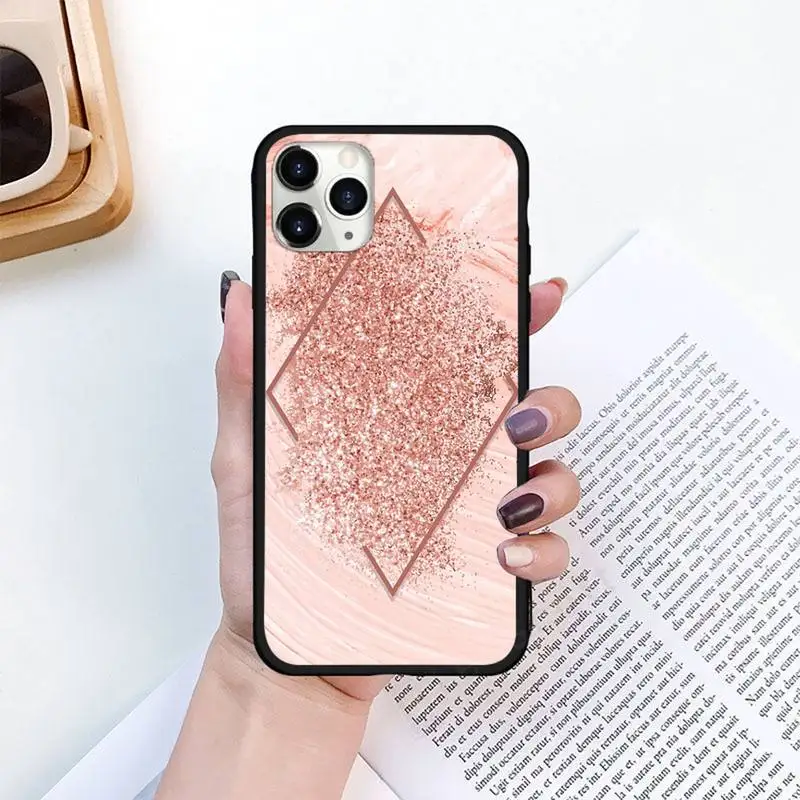 

Gold Rose Love heart Bling Phone Case for iPhone 11 12 pro XS MAX 8 7 6 6S Plus X 5S SE 2020 XR mini