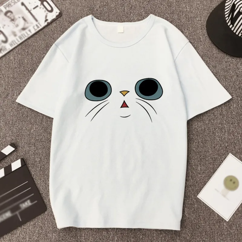 Женская футболка с круглым вырезом и принтом Голубые глаза короткими рукавами