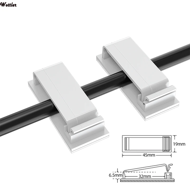 

20Pcs Self-adhesive Wire Tie Cable Clamp Clips Holder Organizer Clamp Management Car GPS Data Cable Decorative Cord