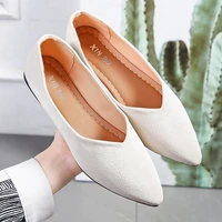 2021 womens flat shoes soft shaved leather fashionable women flat shoes with closed toe size 35 43 q630