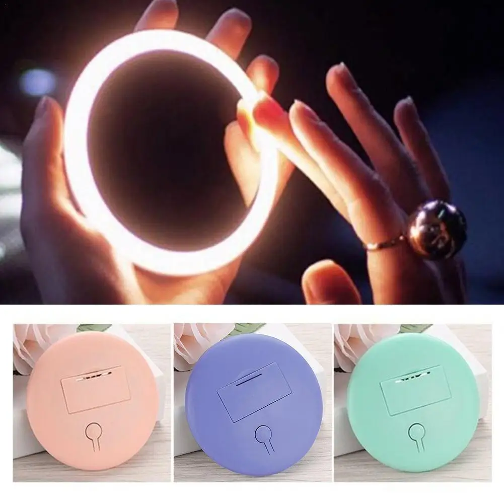 

1pc Portable Handheld Mini Fan Usb Rechargeable Port Makeup with Cool and Beauty Makeup Tool Cosmetic Light Led Mirror For A7X3