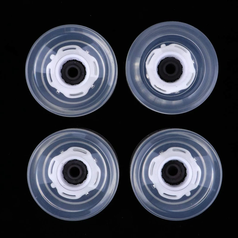 

8Pcs Skateboard Wheels, 70mm Flashing Replacement Wheels for Longboard Dancing Street Skateboarding Outdoors White & Red