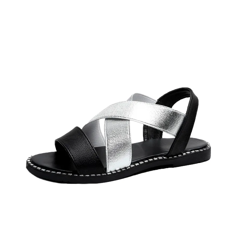 Hokszvy 2020 одноцветные классические сандалии с низким верхом Женские Новые Простые