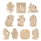 Воск печать, штемпели, ретро античная деревянная запечатывающая сменная Медная головка, скрапбукинг, свадебные декоративные инструменты для рукоделия, без ручки