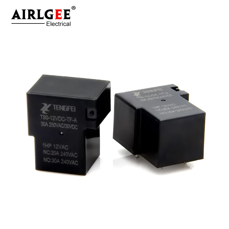 2Pcs T90  DC12V 30A 4 Terminal SPST NO Rice Cooker Dedicated Mini Power Coil Relay