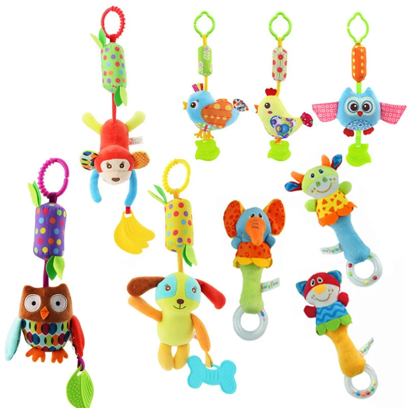 Мультяшные детские игрушки на возраст 0-12 месяцев подвесные погремушки для