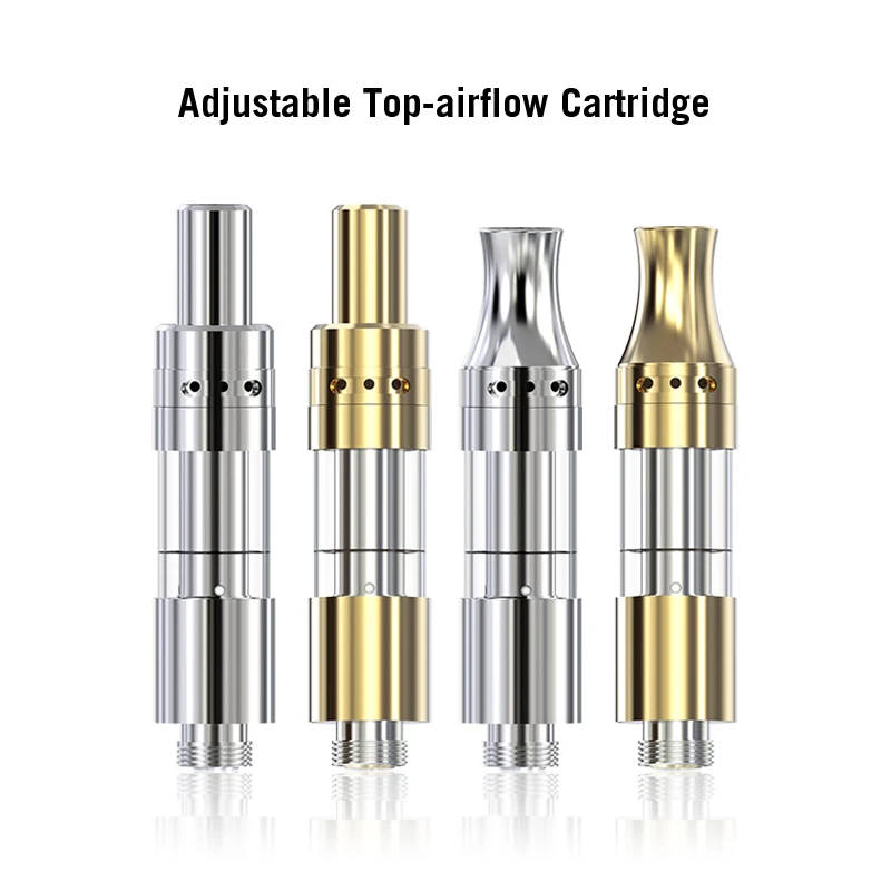 100PCS Orininal BUD TANK Refillable Cartridges 0.5ml Carts 510 Atomizer Vape Ceramic Heating Coil Adjustable Top Airflow