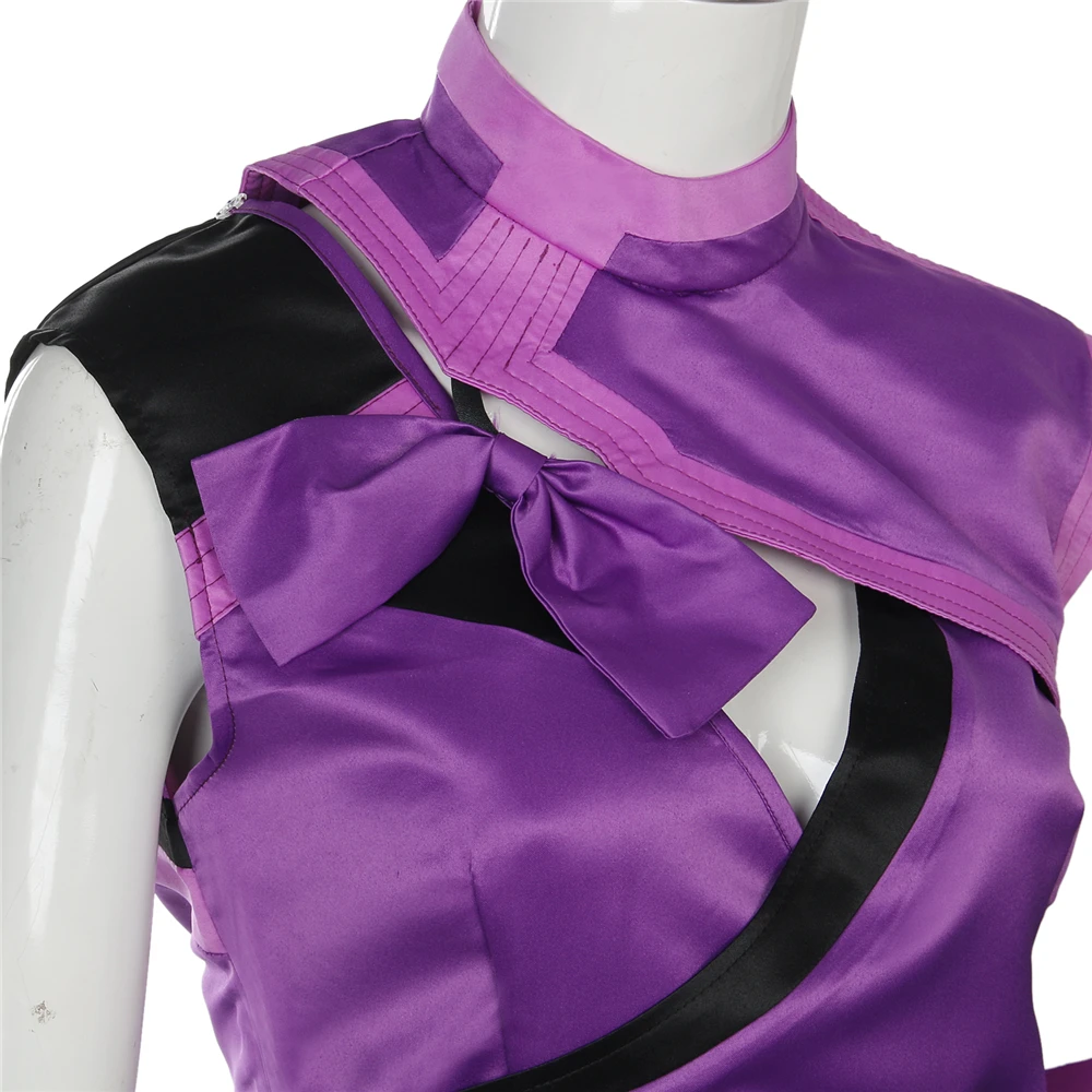 Game Mortal Kombat Mileena Cosplay Costume Full Set Sexy Purple Color Uniform for Women Halloween Outfits | Тематическая одежда и