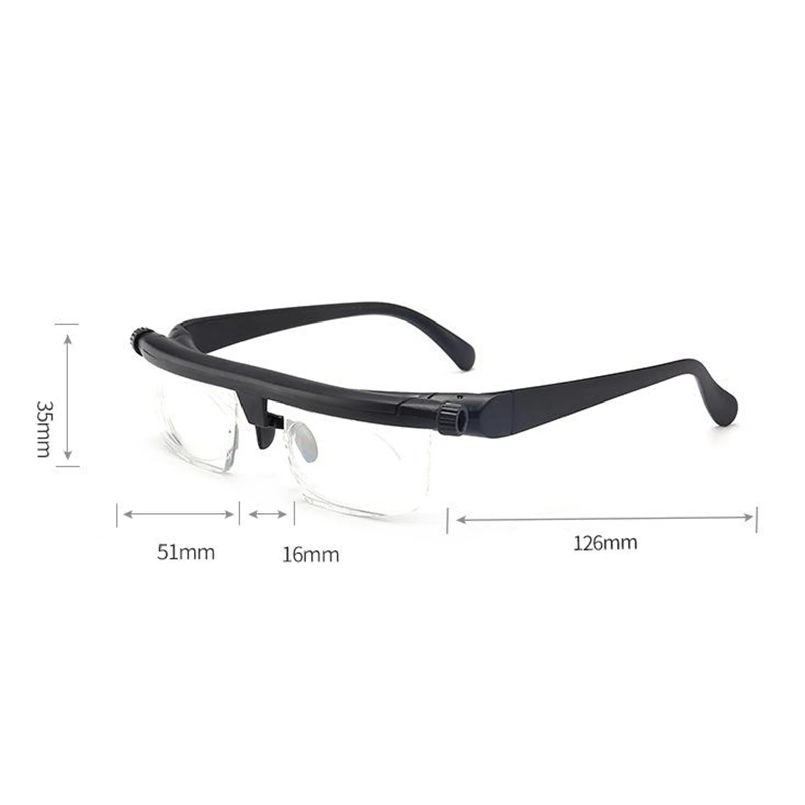 

Presbyopic Lens, Adjustable Strength Lens Reading Myopia Glasses Eyewear Variable Dial Reading Glasses Variable Focus Vision