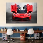 Картина на холсте Supercar Ferraris Laferrari Roadster с красным автомобилем, постеры и принты автомобиля, искусство для комнаты, домашний декор