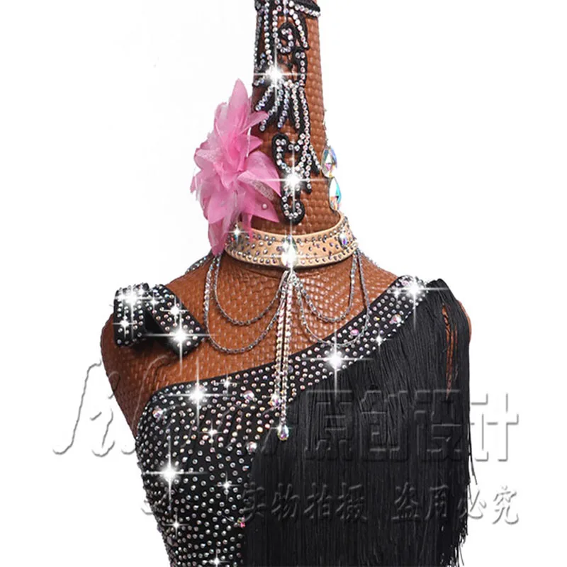 Платье для латиноамериканских танцев юбка конкурсов костюмы выступлений