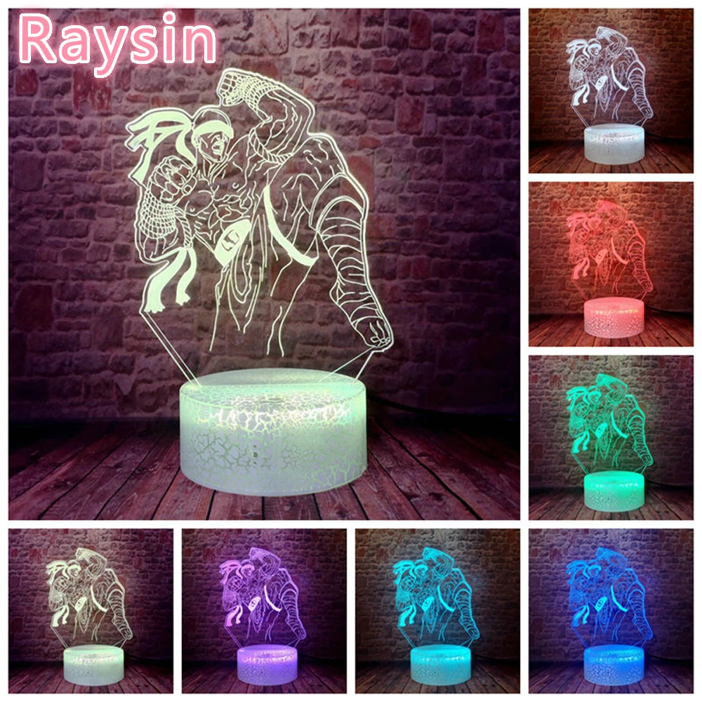 LOL ли грех игры фигурку слепой монах 3D Иллюзия светодиодный настольная лампа USB