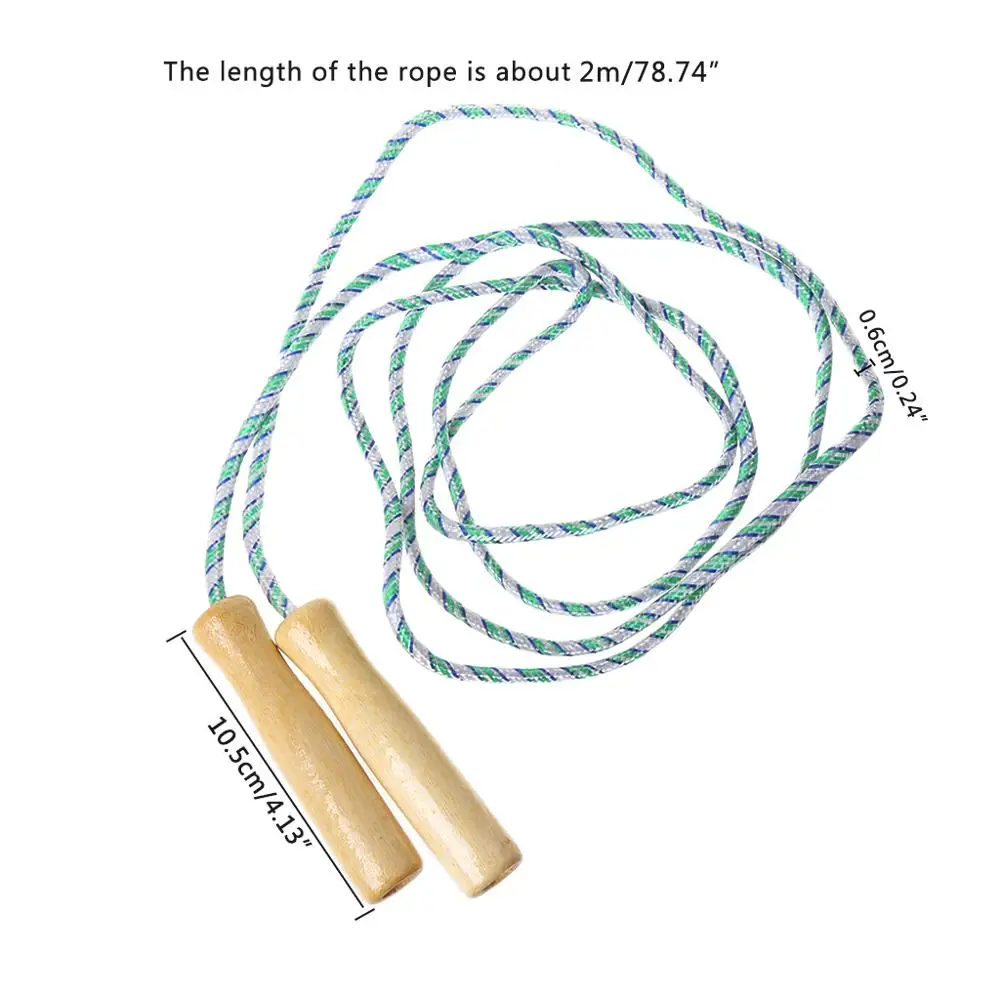 Лидер продаж 2 м Скакалка с деревянной ручкой детское фитнес оборудование